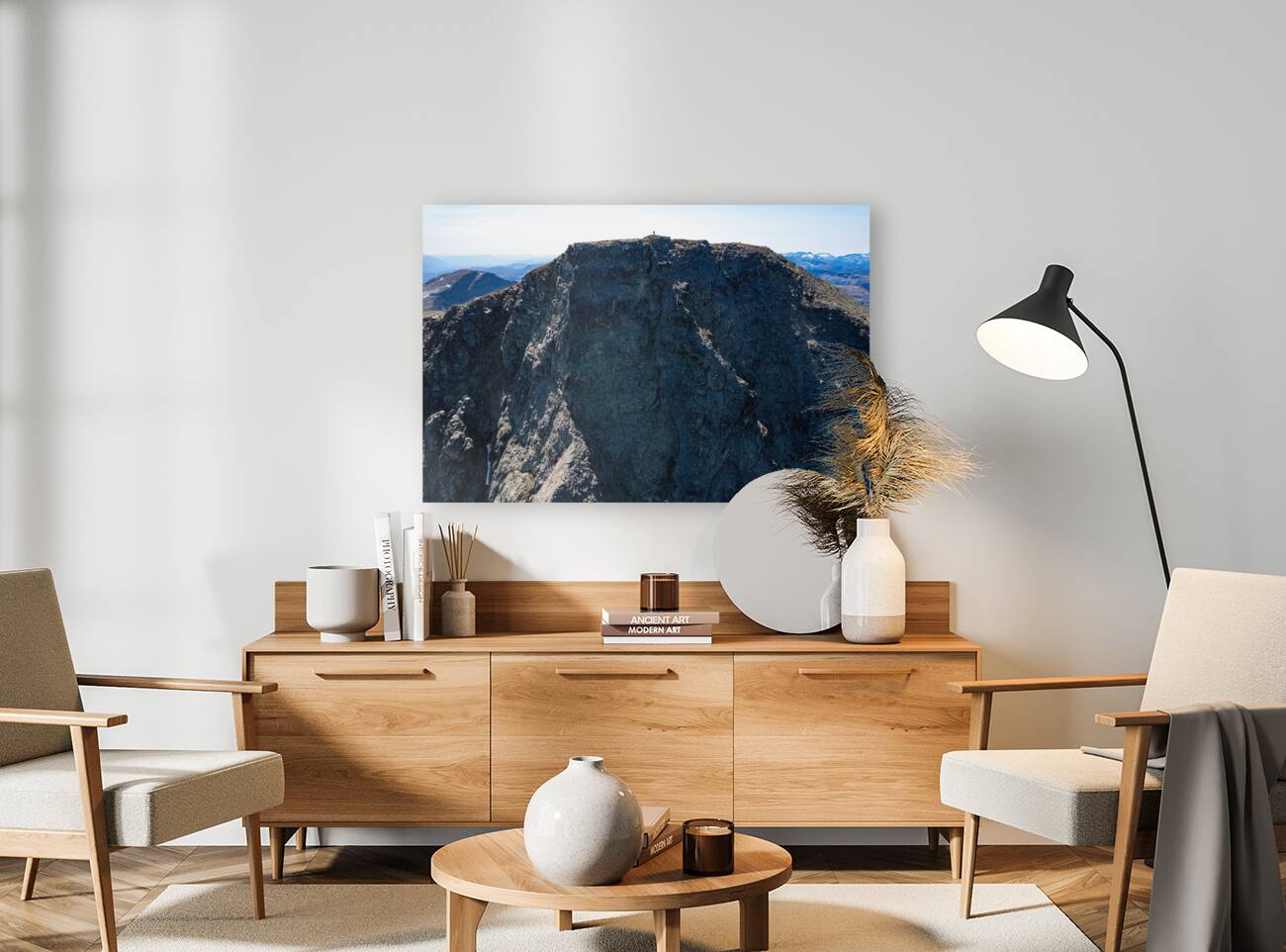 Standing Tall Atop a Rock Wall Reproduction