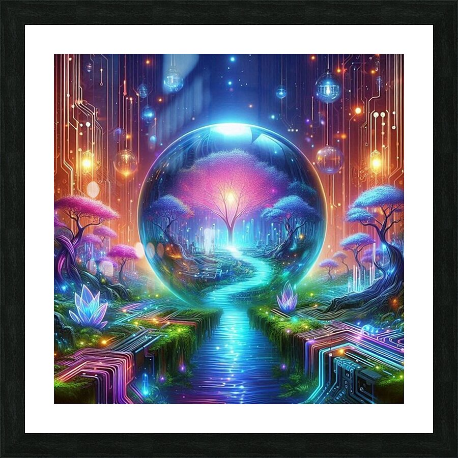 Glass Art 133 Picture Frame print