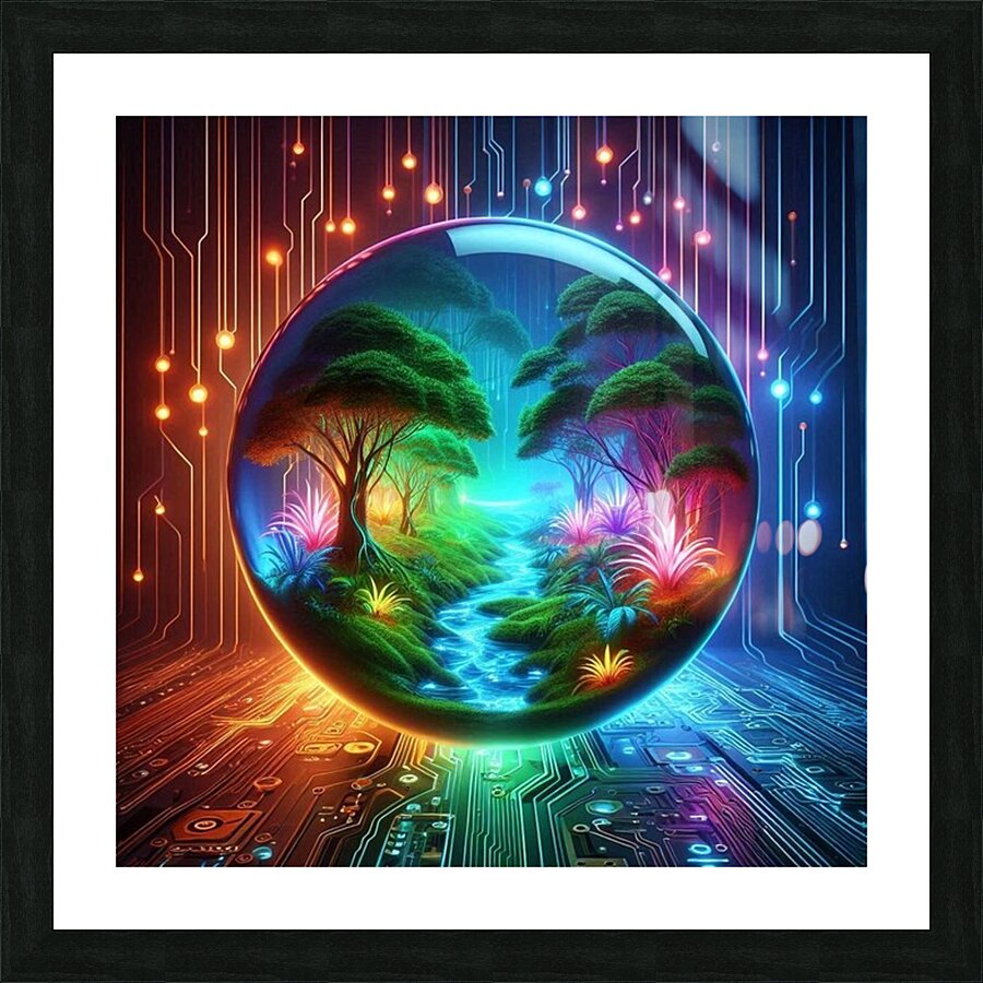 Glass Art 129 Picture Frame print