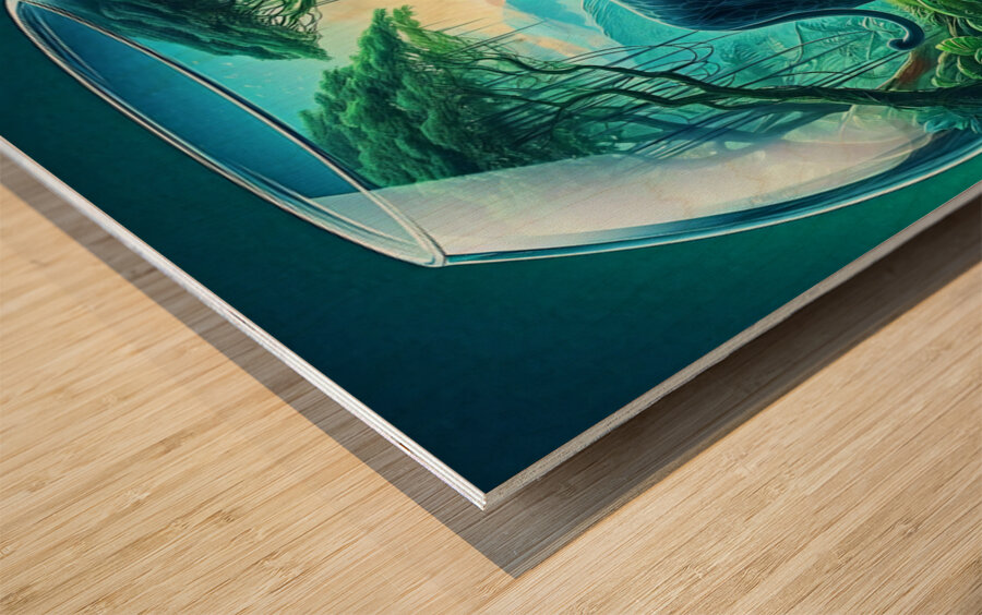 Glass Art 031 Wood print