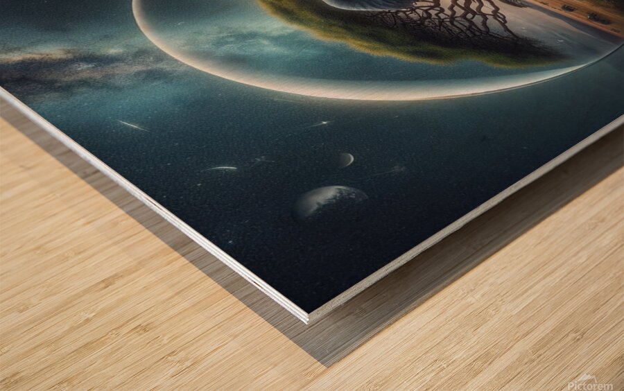 Glass Art 062 Wood print