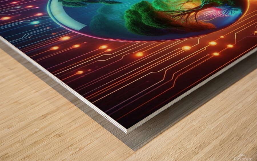 Glass Art 129 Wood print