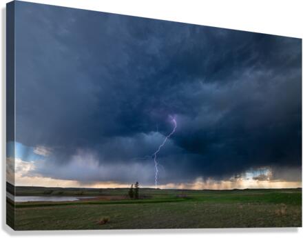 Lightning Storm over Plains Canvas Print