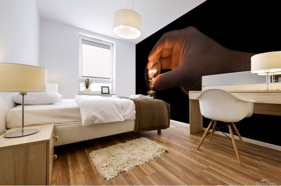 Light bulb Mural print