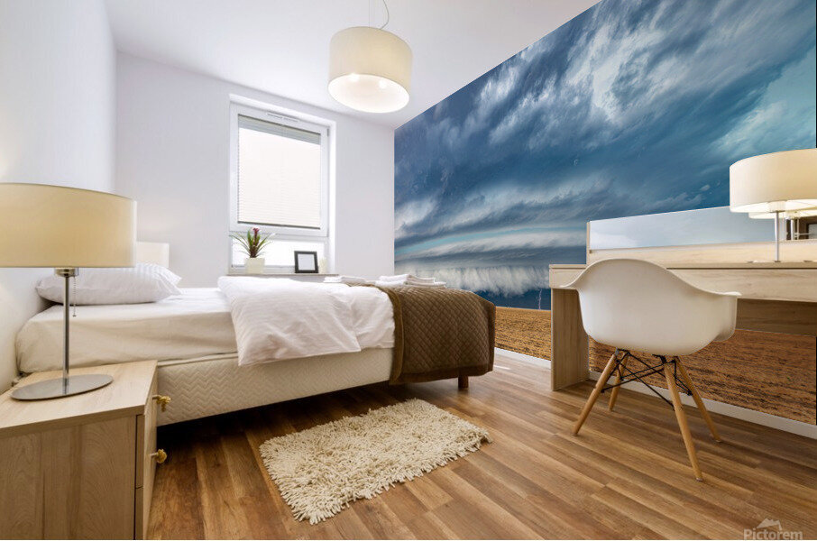 Lightning over Plains Mural print