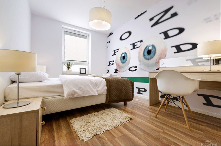 Eyeballs on chart Mural print
