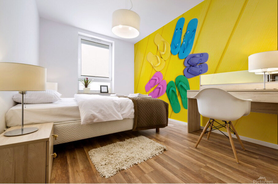 Flip Flop Assortment Mural print
