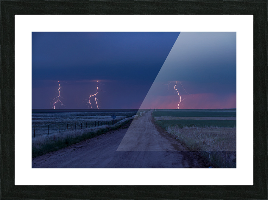 Dramatic Lightning at Night  Picture Frame print
