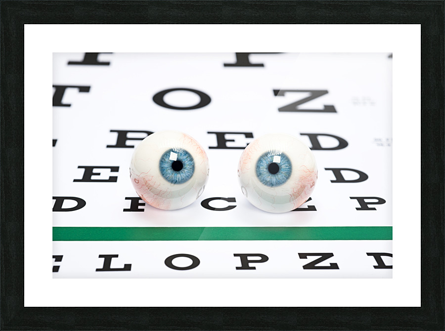 Eyeballs on chart Picture Frame print
