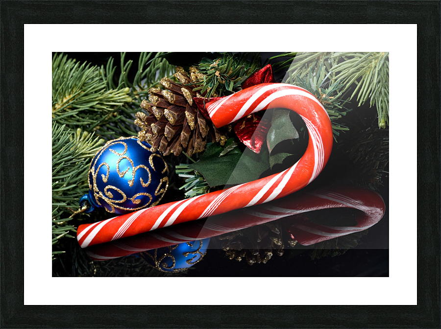 Candy cane Christmas Picture Frame print