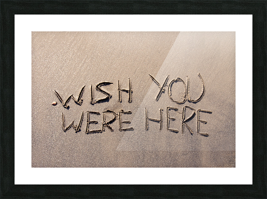 Sand message Picture Frame print