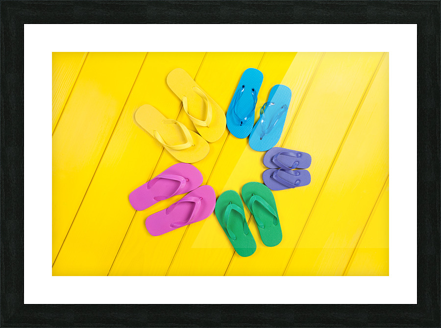 Flip Flop Assortment Picture Frame print