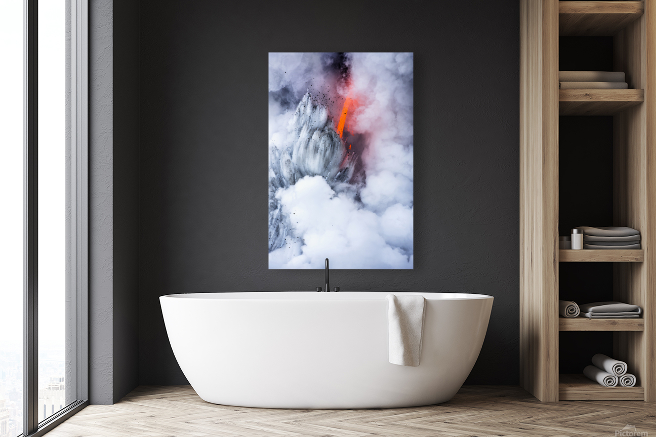 Exploding lava flow in Hawaii Reproduction