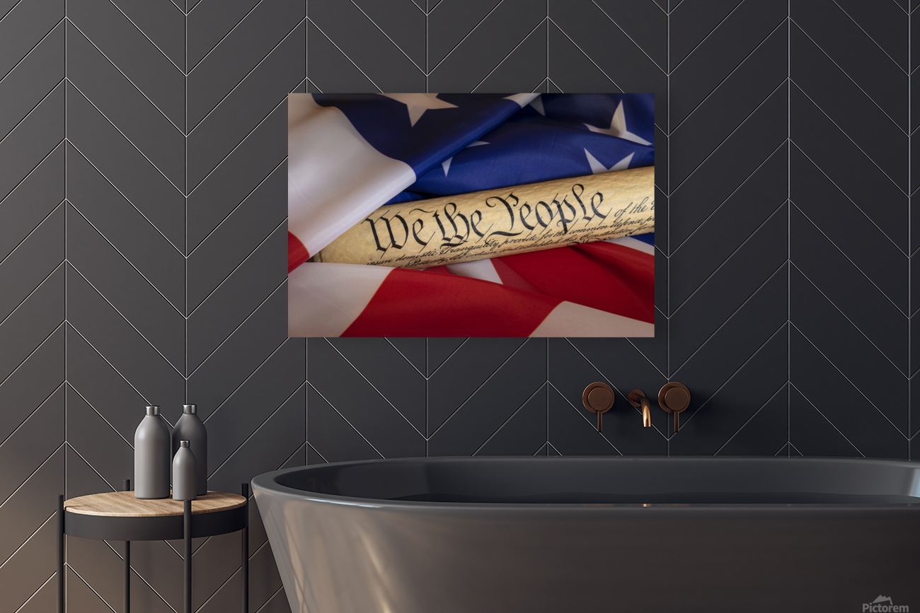 Constitution and American Flag Reproduction