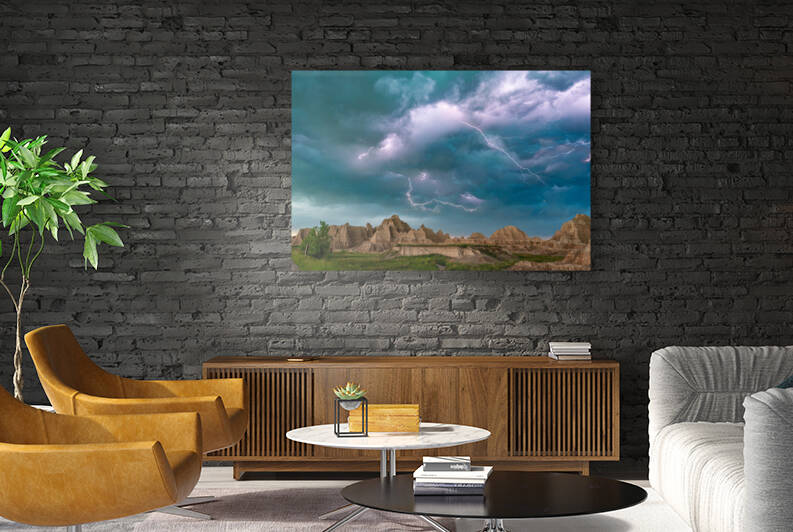 Lightning Storm at Badlands National Park by Joe Belanger