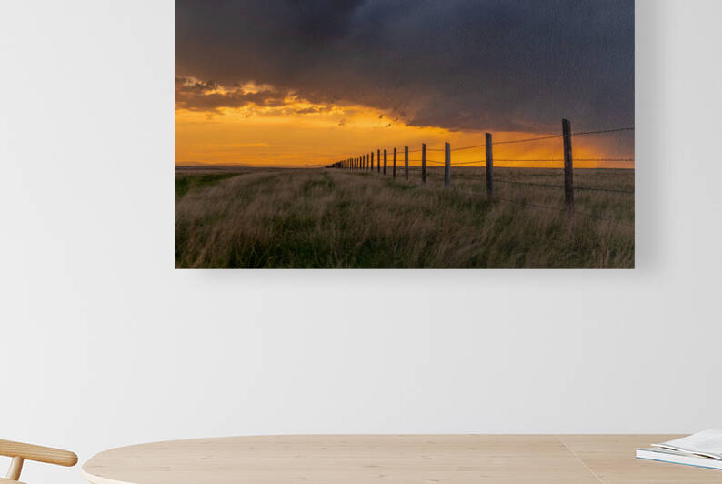 Midwest sunset on farmland by Joe Belanger