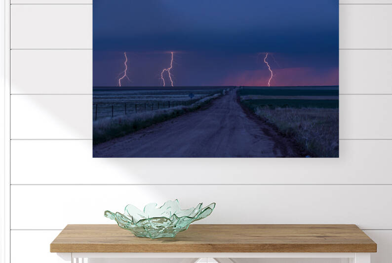 Dramatic Lightning at Night  by Joe Belanger