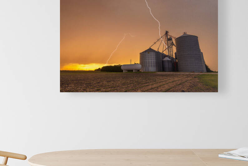 Lightning over feed Processing Plant by Joe Belanger
