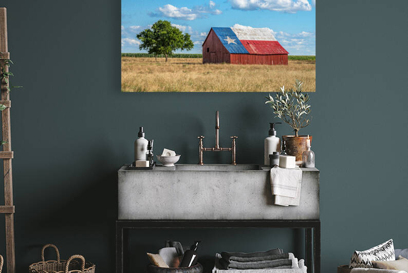 Barn with Texas Flag by Joe Belanger