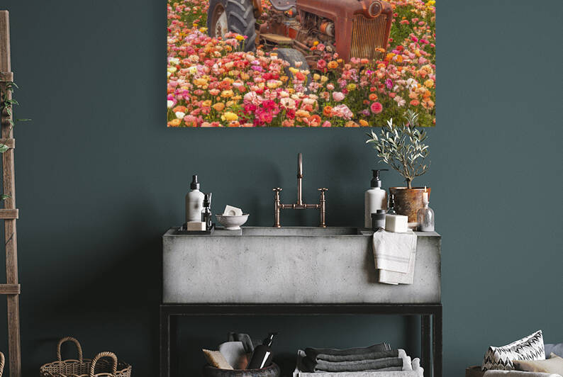 Old tractor in wildflowers by Joe Belanger