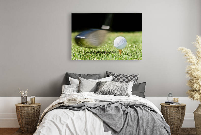 Golf swing on fairway by Joe Belanger