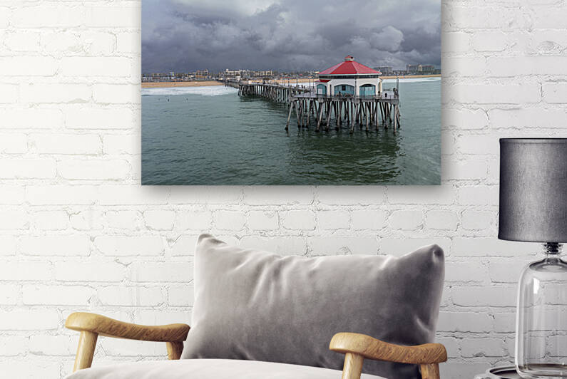 Aerial of Huntington Beach Pier by Joe Belanger