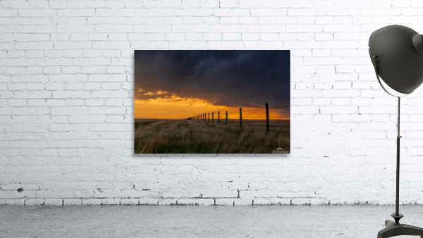 Midwest sunset on farmland Wall Preview