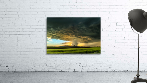 Tornadic Cell over Grassy Field Wall Preview