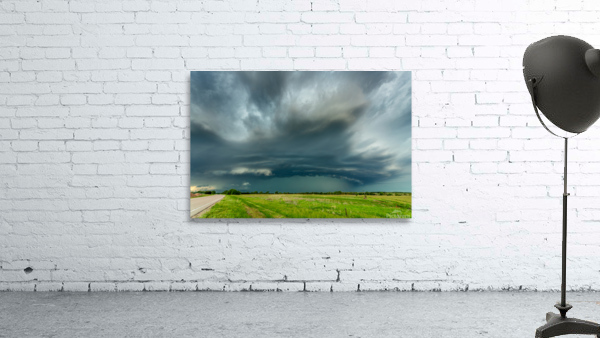 Tornadic Cell over Grassy Field Wall Preview