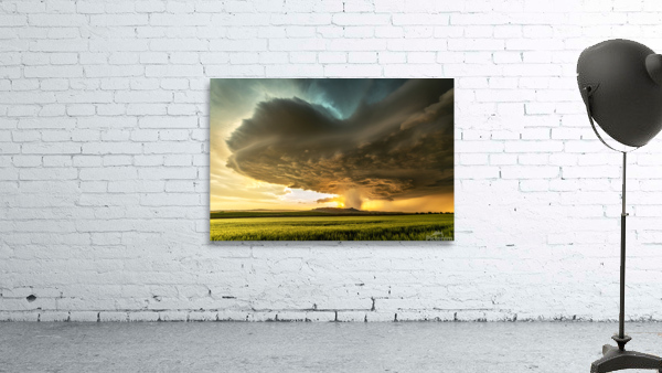 Tornadic Cell over Grassy Field Wall Preview