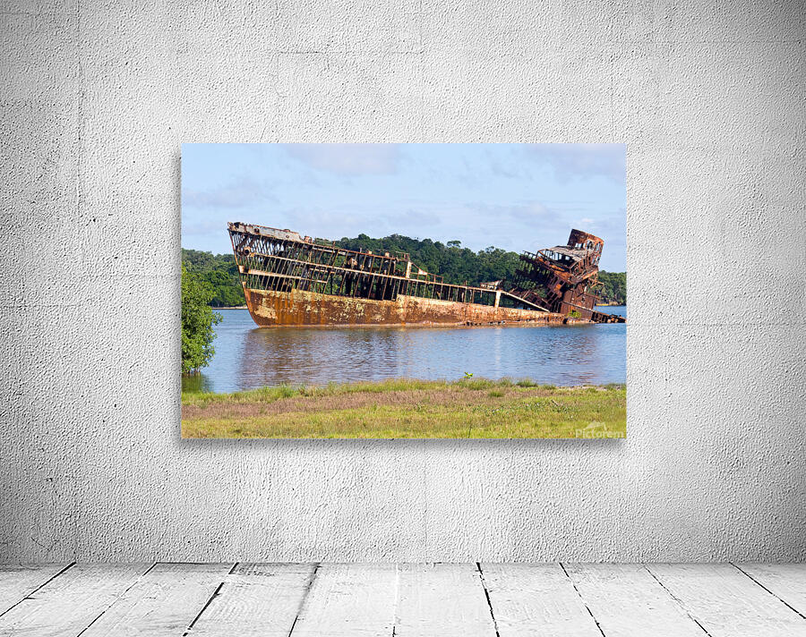Wrecked freighter Wall Preview