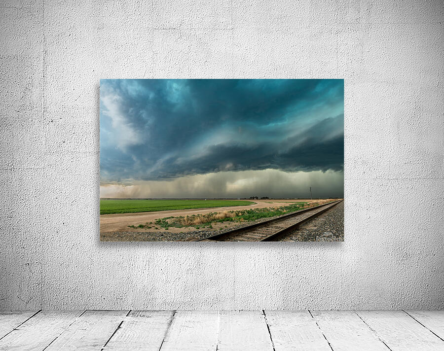 Tornadic Cell over Grassy Field Wall Preview