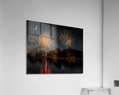 Lakeside Fireworks in Minnesota Impression acrylique