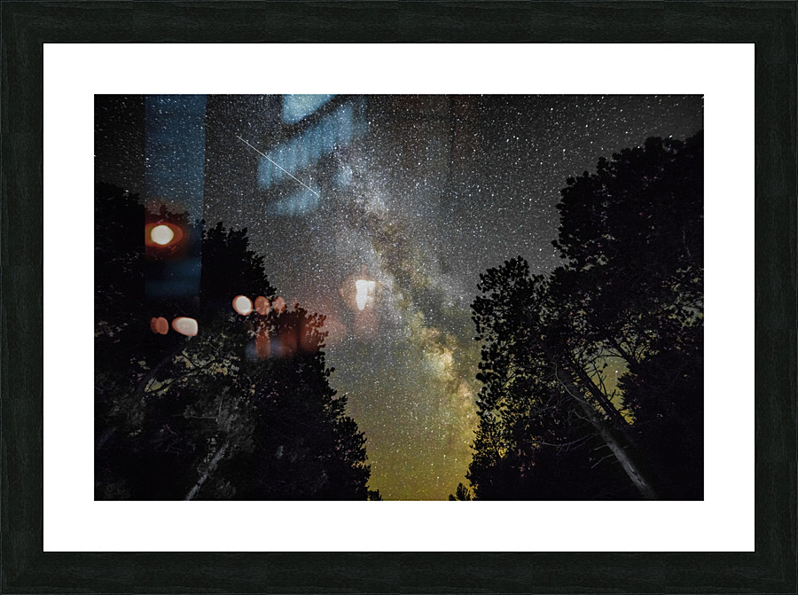 Speeding trails of the Milky Way Picture Frame print