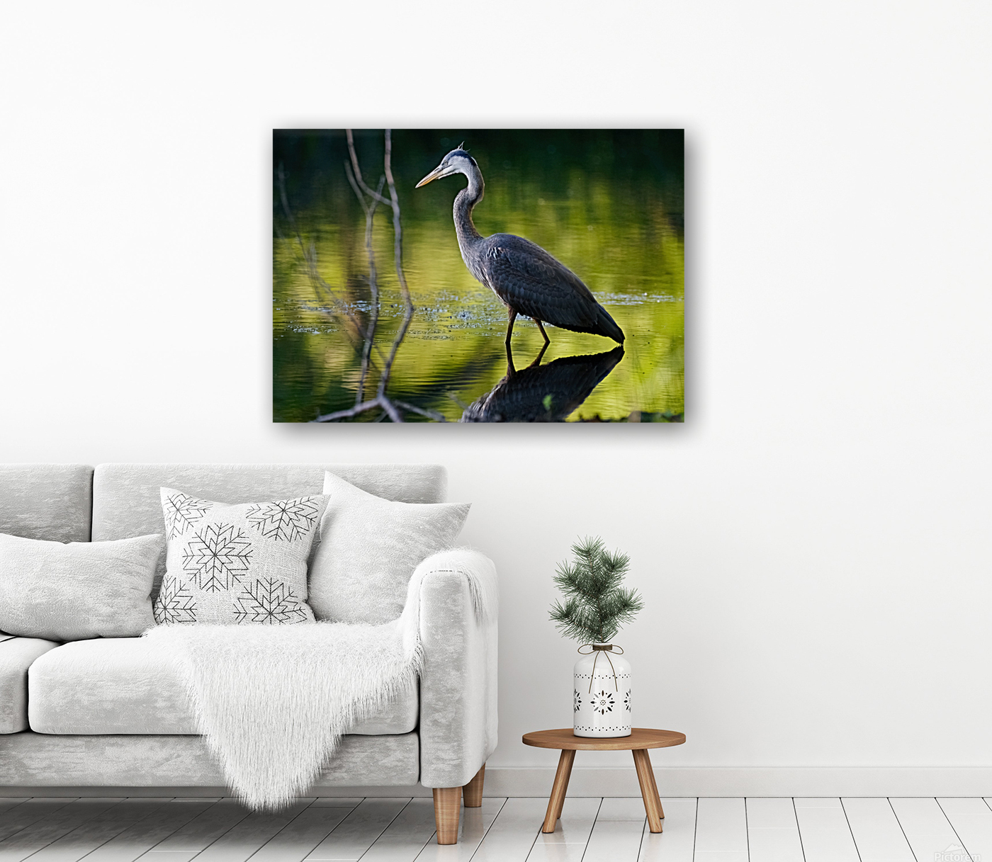 Heron on the Hunt Reproduction