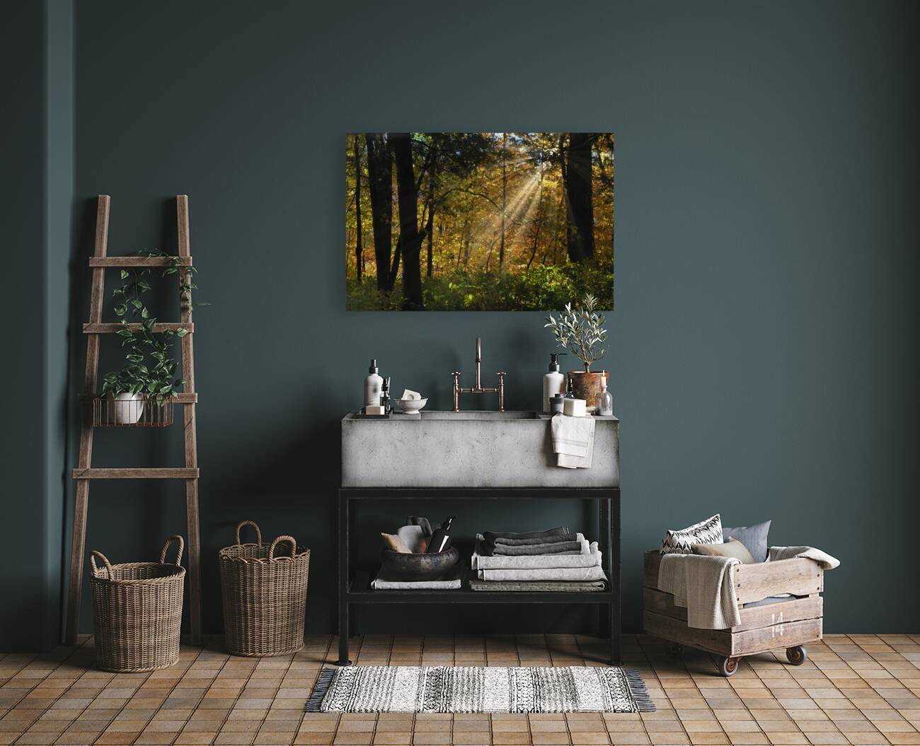 Falling leaves and beams  Reproduction