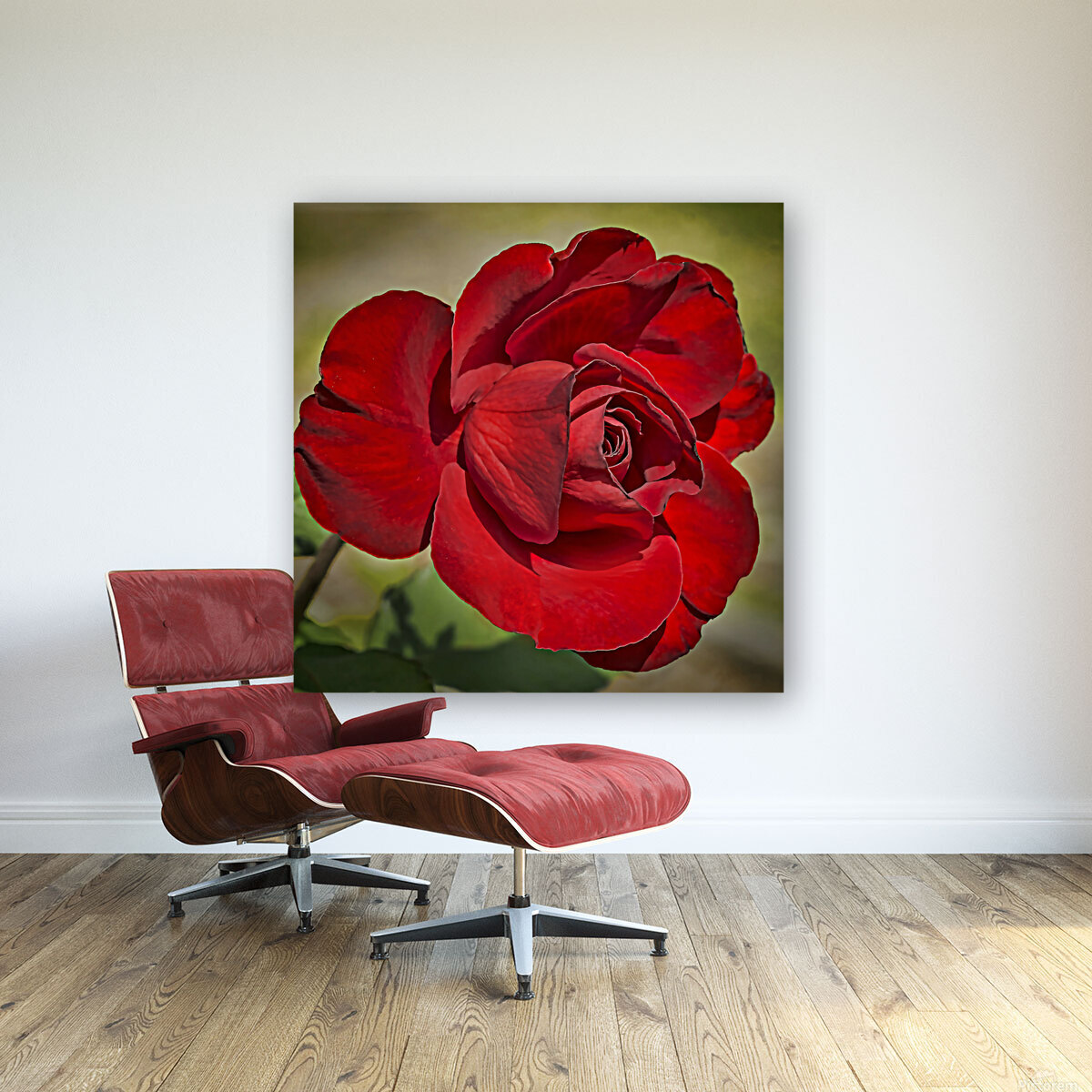 Red Tea Rose Reproduction