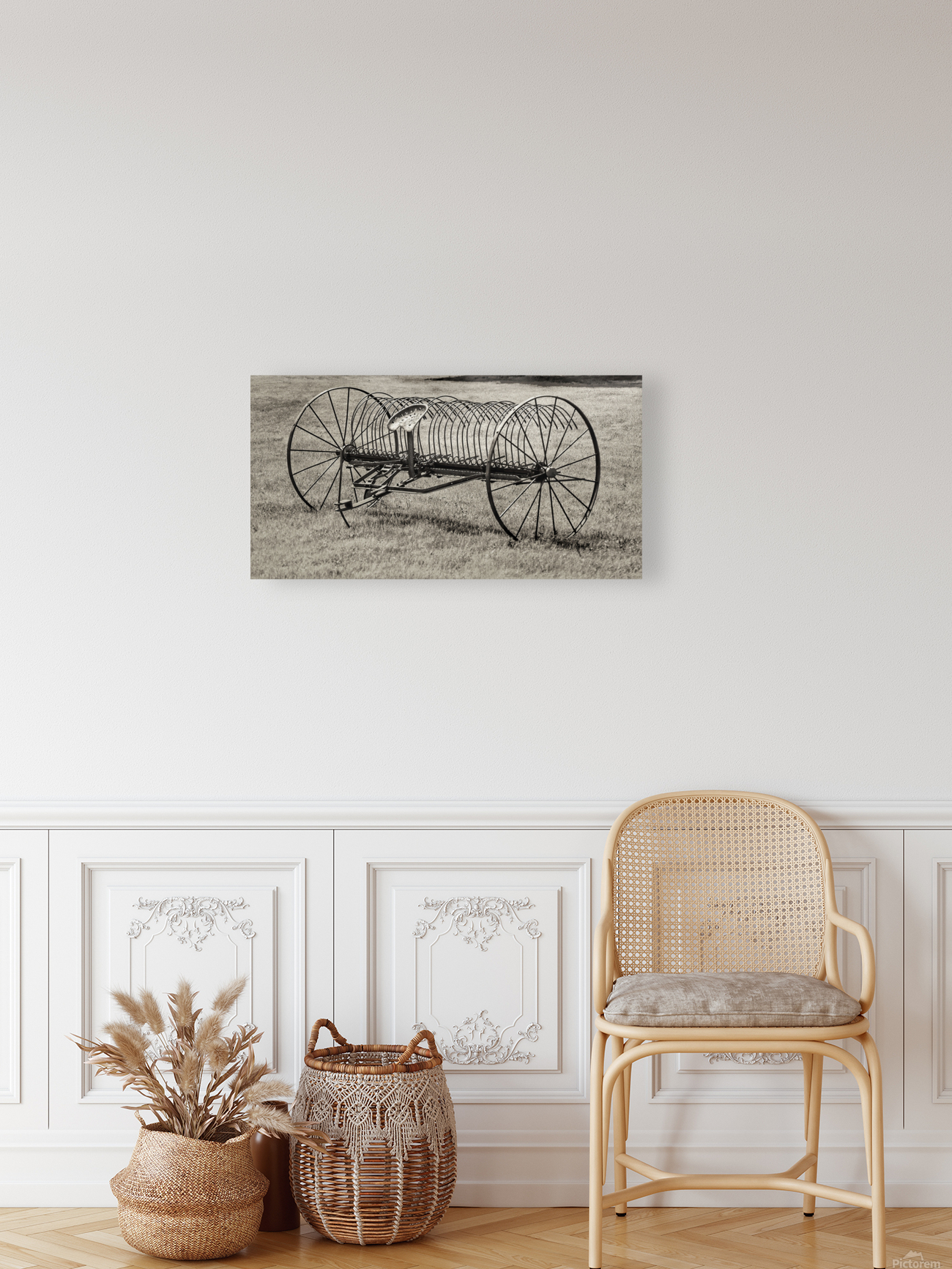 Antique hay baler Reproduction