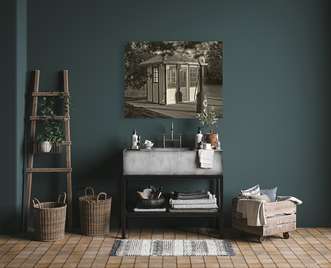 Vintage gas station Reproduction