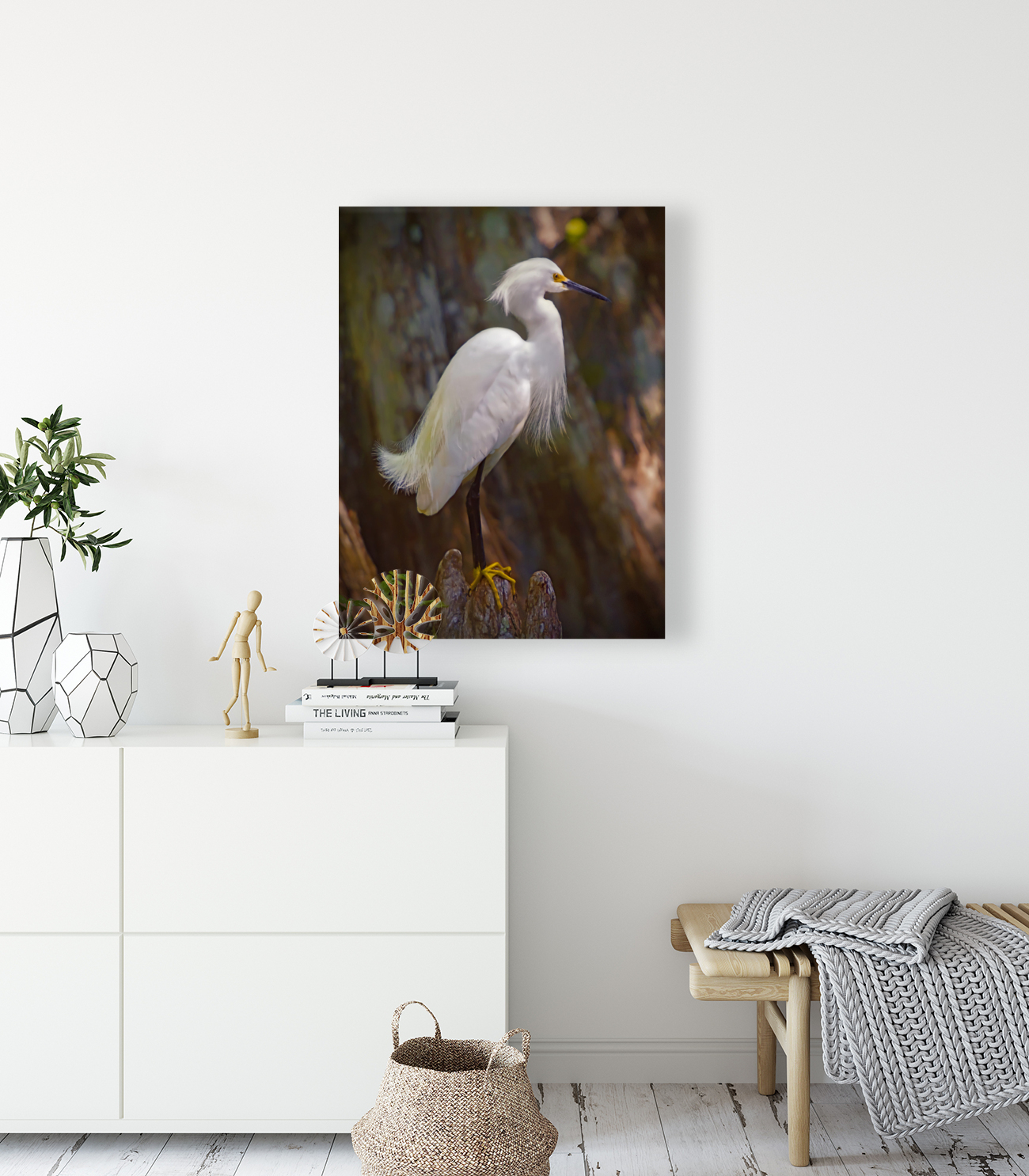 Great egret in Everglades Reproduction