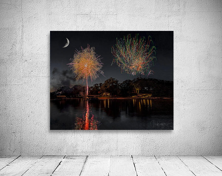 Lakeside Fireworks in Minnesota Wall Preview