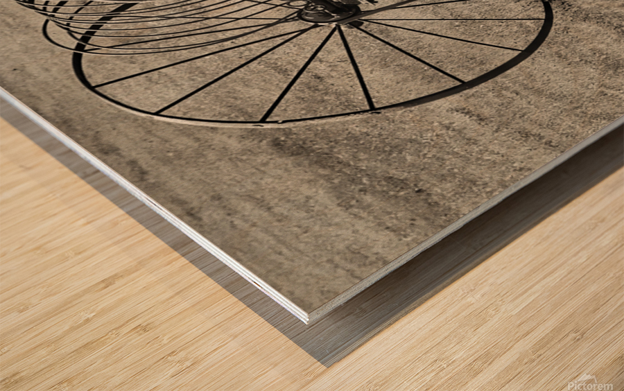 Antique hay baler Impression sur bois