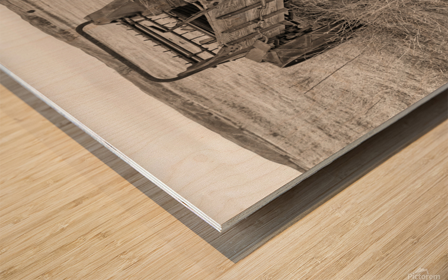 Nebraska hay wagon Impression sur bois