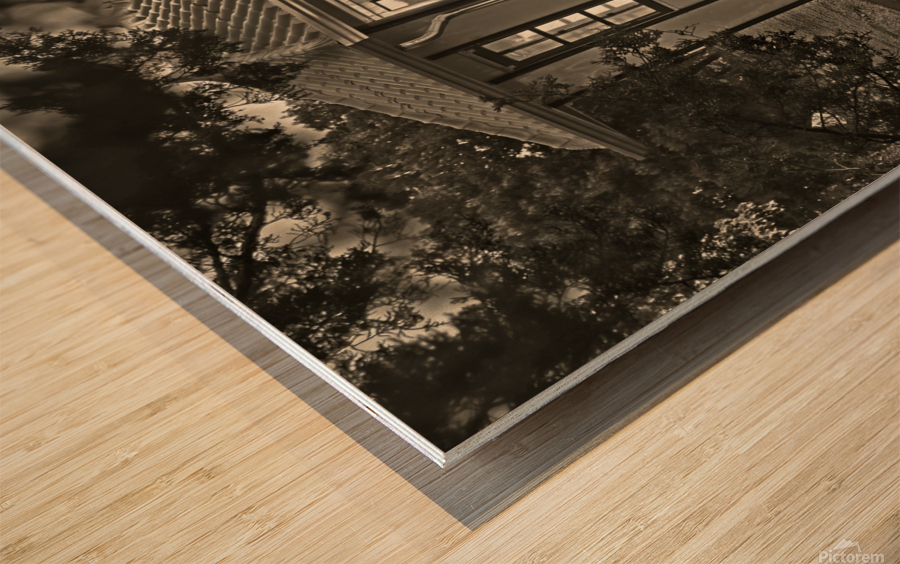 Vintage gas station Wood print