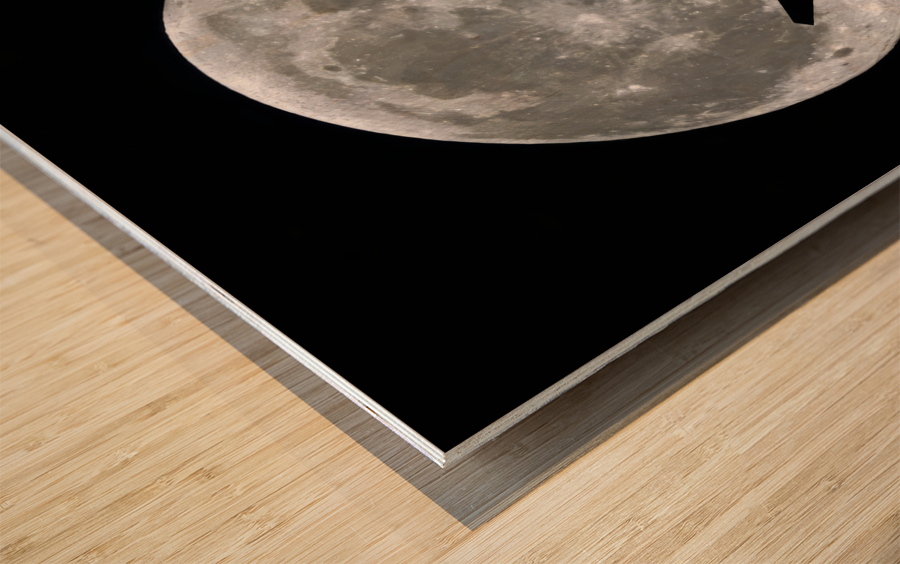 Planet moon Impression sur bois