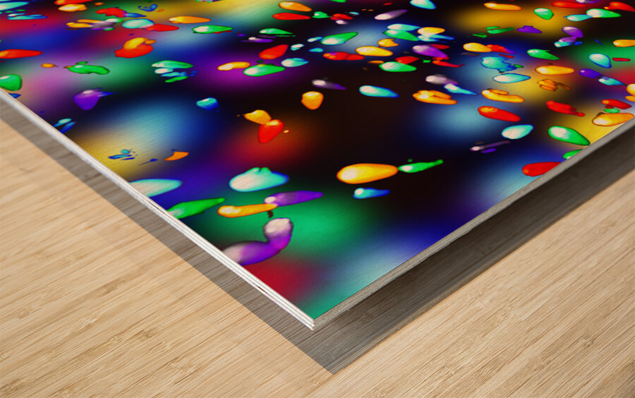 Holiday Lights Wood print