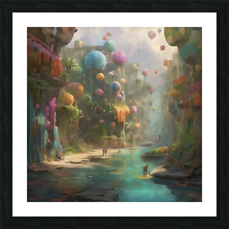 286769 Description  A wall painting exuding an at Picture Frame print