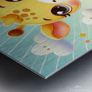 A cute cartoon giraffe  Metal print