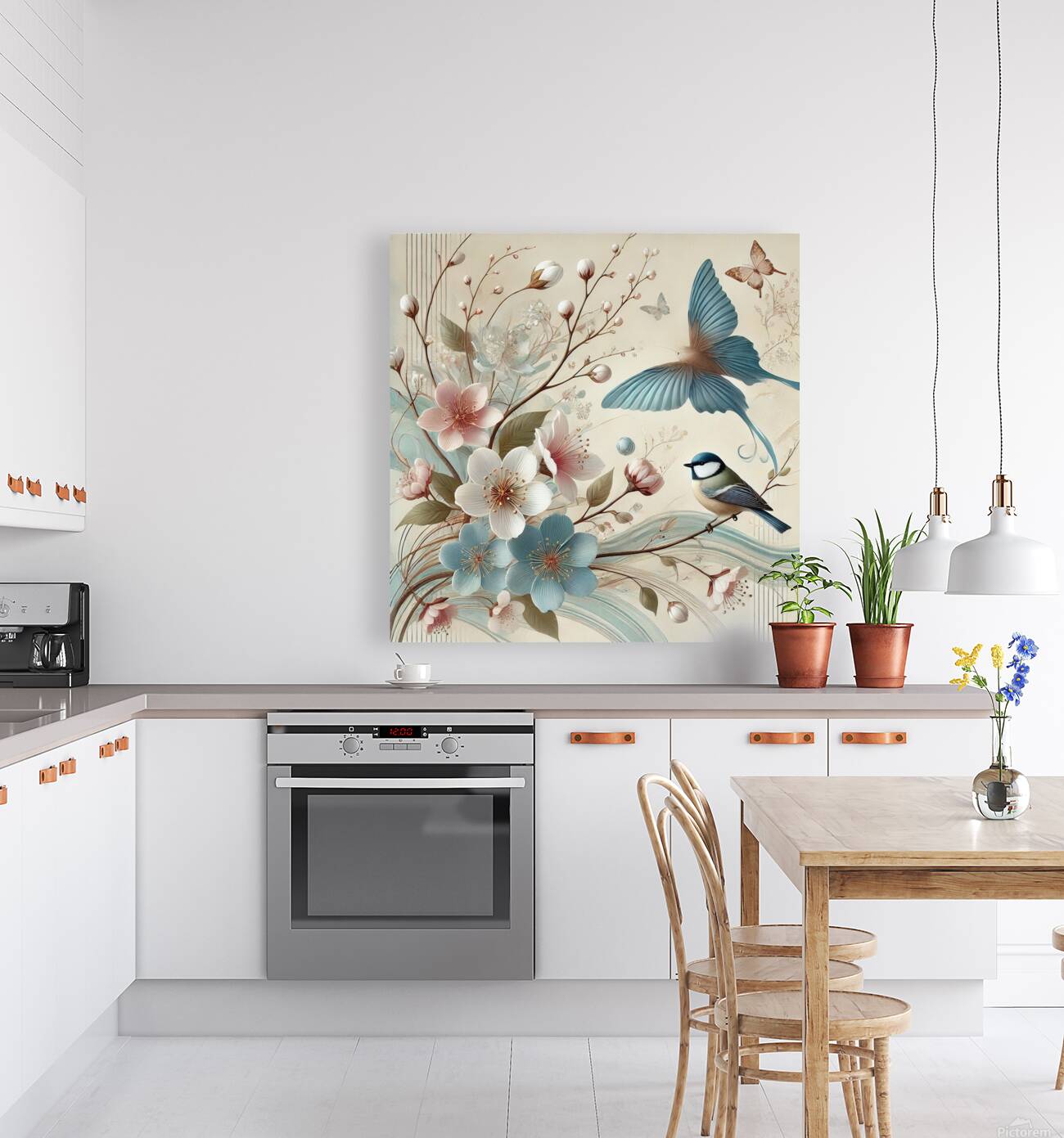 A serene and artistic illustration inspired by nature Reproduction