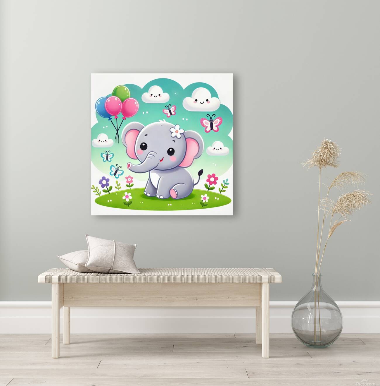 A cute cartoon elephant Reproduction